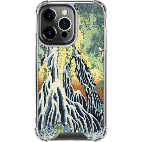 Kirifuri Falls in Kurokawa Mountain by Hokusai iPhone 16 Pro Clear Case